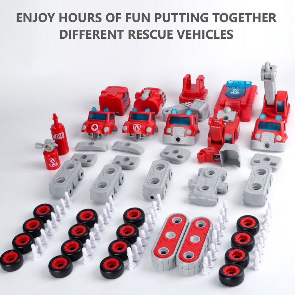 RoboRescue Transform Squad – Bouwbare Robot & Reddingsvoertuigen Speelset | STEM & Creatief Spel voor Kinderen 4+