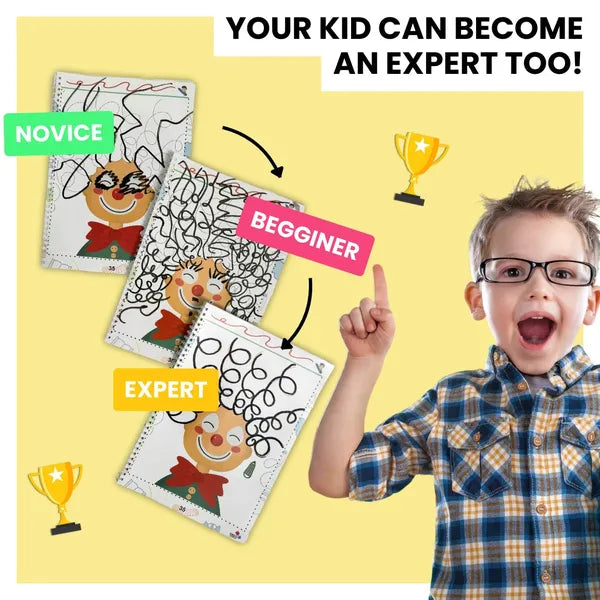 Leren Schrijven Oefenboek voor Kinderen – Herbruikbaar Lijntracer Workbook 3+