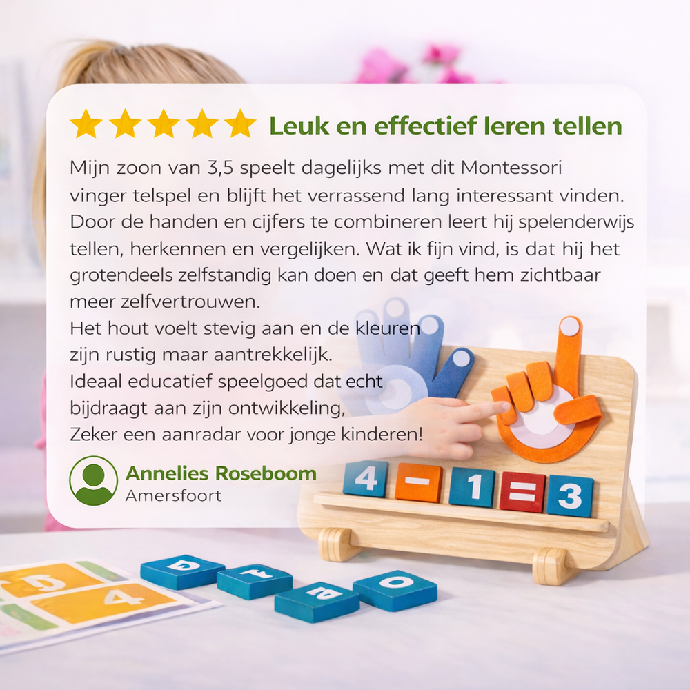 Houten Telspel voor Kinderen – Leer Tellen & Rekenen Spelenderwijs (3+ jaar)