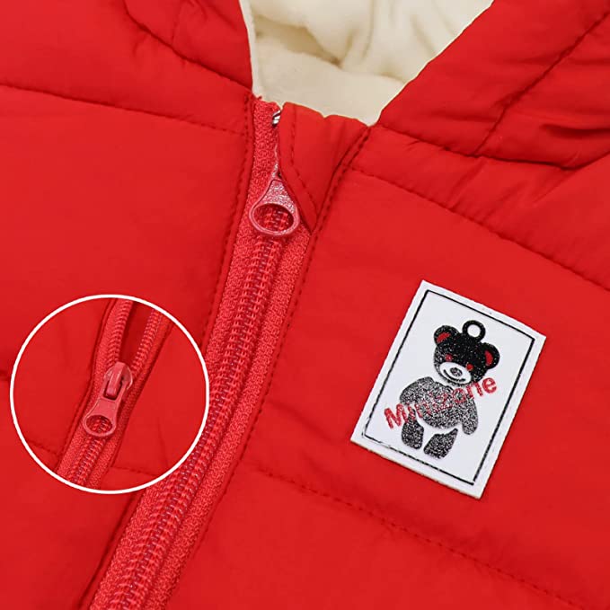 LittleSnow Baby Skipak – Warm & Comfortabel Winterpakje voor 0-12 Maanden Met Fleece Voering en Schattige Muts