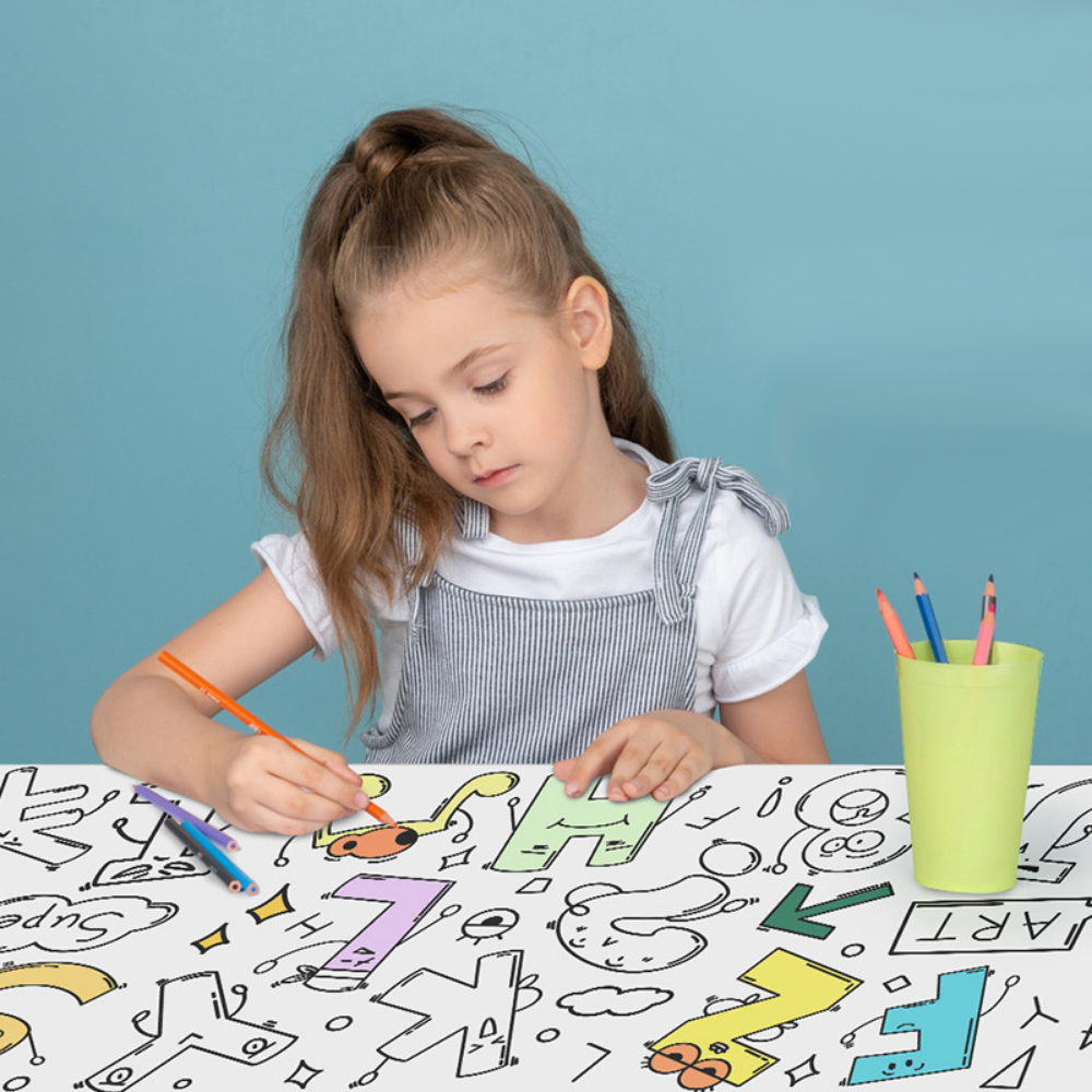 Tekenrol voor Kinderen – Herbruikbaar Afneembaar Tekenpapier 300cm voor Creatief Spel