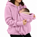 Draagjas 2-in-1 voor mama en baby – zachte fleece, capuchon, rits, zakken | babywearing hoodie