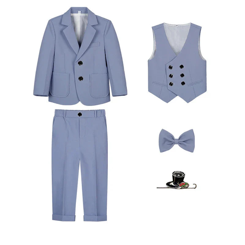 Stijlvolle Kinder Smoking Set – Blazer, Gilet & Strik voor Jongens | Little Duke