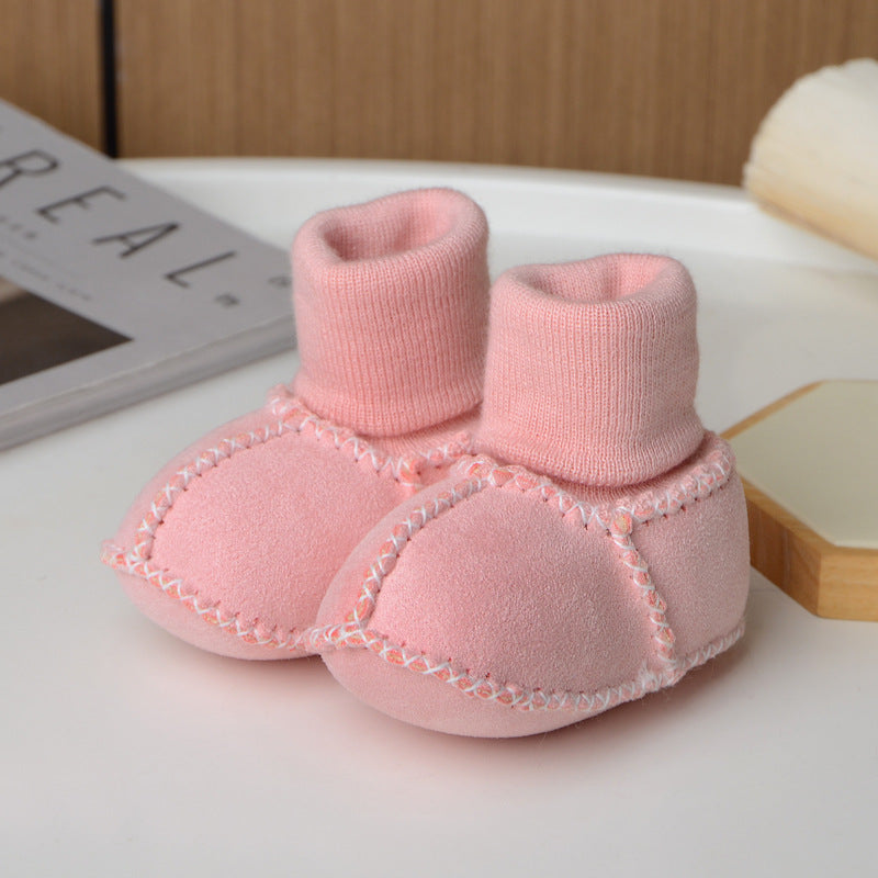 Babyslofjes – CuddleToes Unisex, Bruin/Grijs/Beige/Roze/Rood/Blauw, Suède, Maat 0-12 Maanden