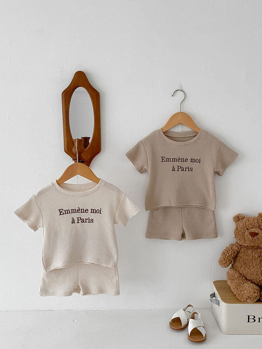 Baby Zomer Set Ribstof – 2-Delige Outfit Kinderen (0–3 Jaar)