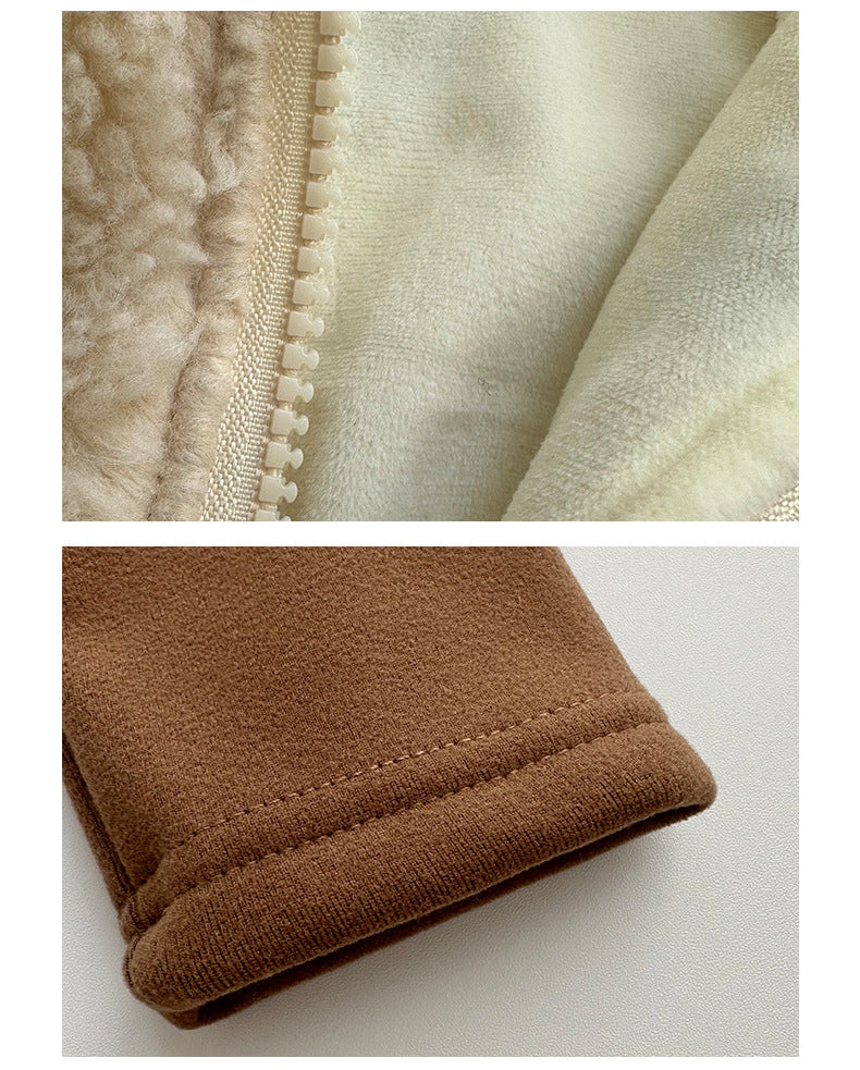 Teddy Vest Baby met Oortjes – Warme Fleece Jas (0–3 Jaar)