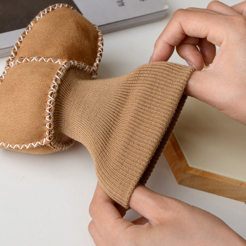 Babyslofjes – CuddleToes Unisex, Bruin/Grijs/Beige/Roze/Rood/Blauw, Suède, Maat 0-12 Maanden