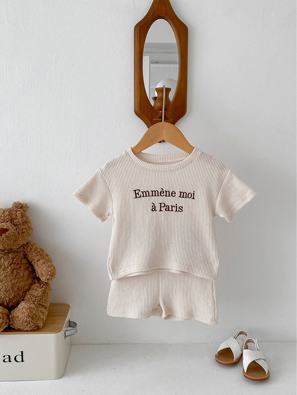 Baby Zomer Set Ribstof – 2-Delige Outfit Kinderen (0–3 Jaar)