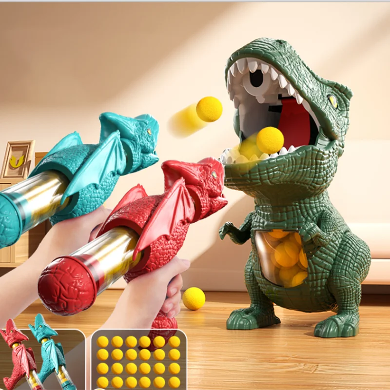 Dinosaurus Schietspel Kinderen – T-Rex Ball Shooter met Foam Ballen
