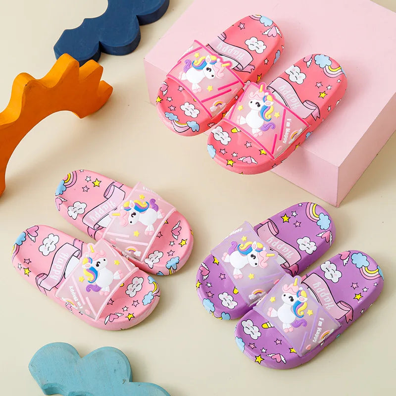 Unicorn Kinder Slippers – Antislip Badslippers voor Meisjes