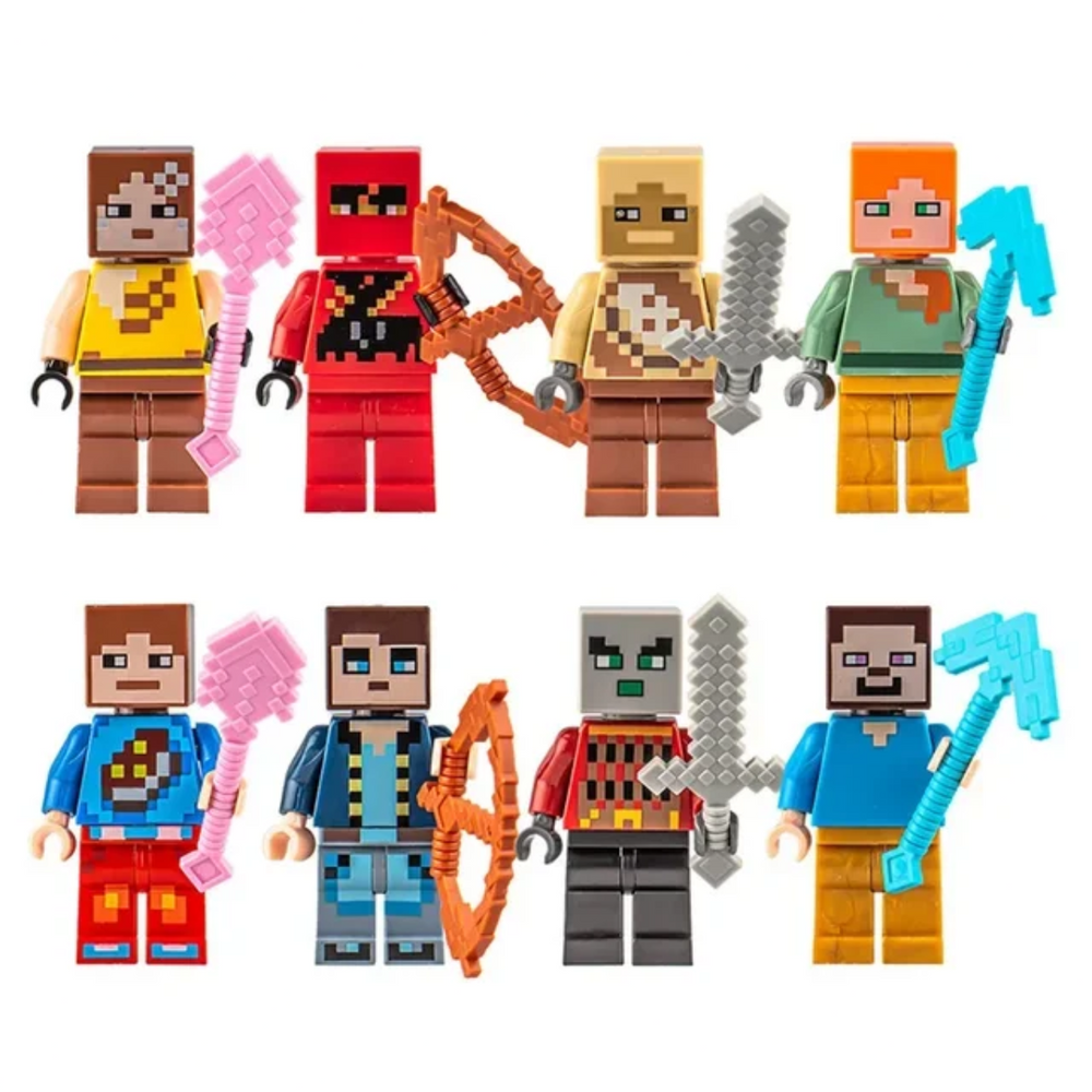 Kleurrijke Speelfiguren Set voor Kinderen – 8 Mini Poppenfiguren voor Rollenspel 3+