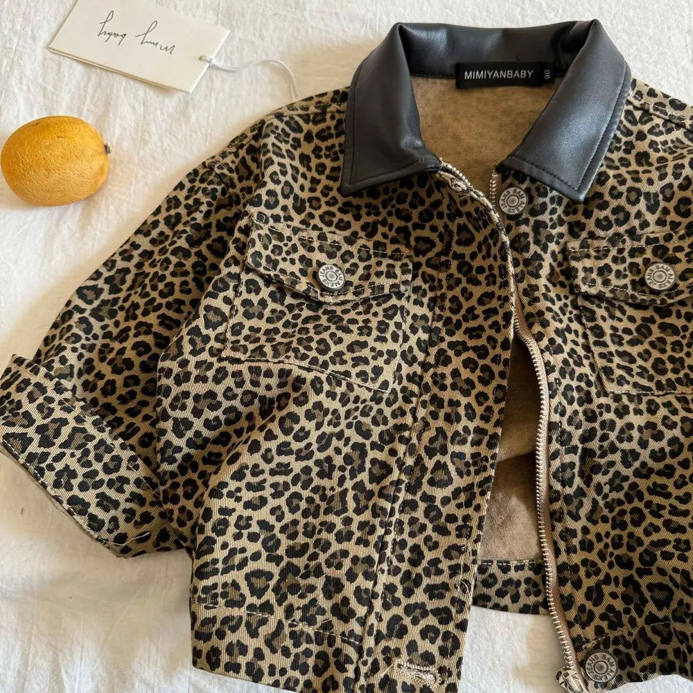 NAROO Leopard Kinderjas – Luipaardprint Jasje Unisex Katoen (0–8 Jaar)