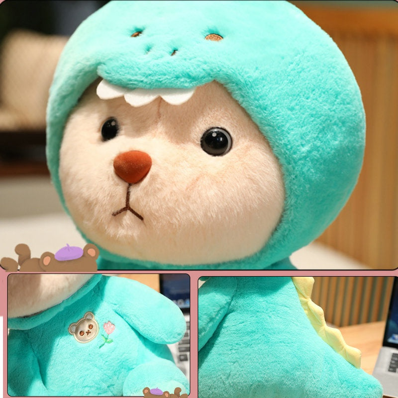 Pluche knuffelbeer 2-in-1 met afneembaar hoedje – zachte vulling, handwasbaar | teddybeer