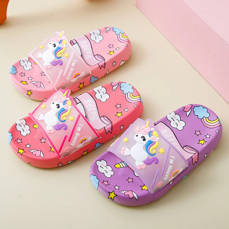 Unicorn Kinder Slippers – Antislip Badslippers voor Meisjes