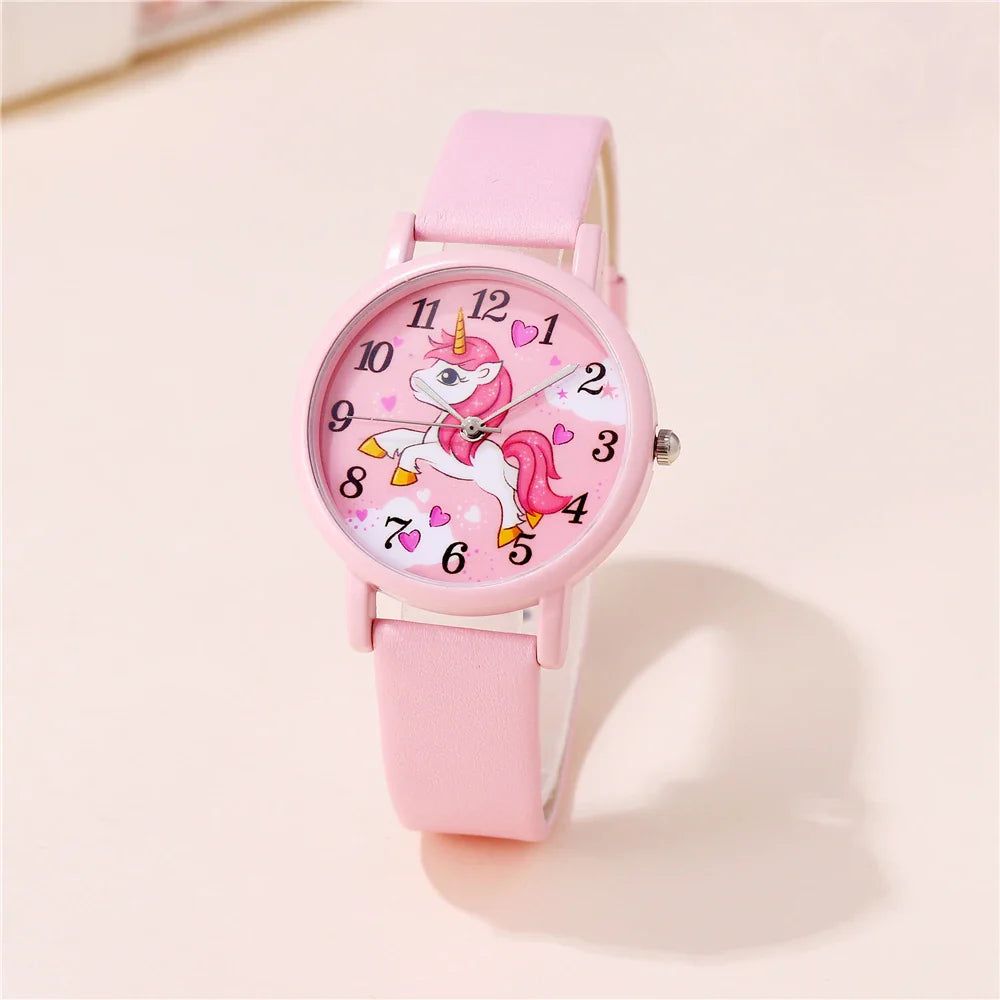 Unicorn Kinderhorloge – Leerzaam Horloge voor Meisjes met Eenhoorn Design