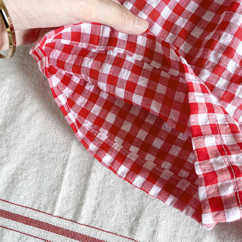 Geblokte Korte Broek - Gigi Peuter Kleuter Kinderen, Groen/Zwart/Geel/Rood/Roze/Blauw, Katoen, Maat 1-7 Jaar