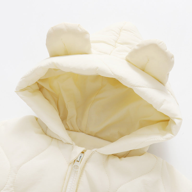 Onesie Met Berenoren - Accra Unisex, Beige/Groen/Koffie, Katoen, Maat 6-18 Maanden-More For Mini