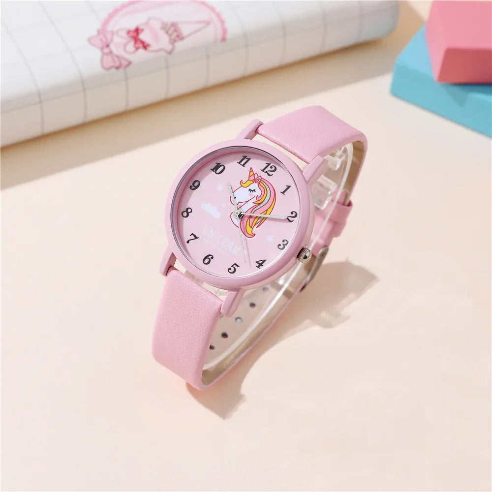 Unicorn Kinderhorloge – Leerzaam Horloge voor Meisjes met Eenhoorn Design