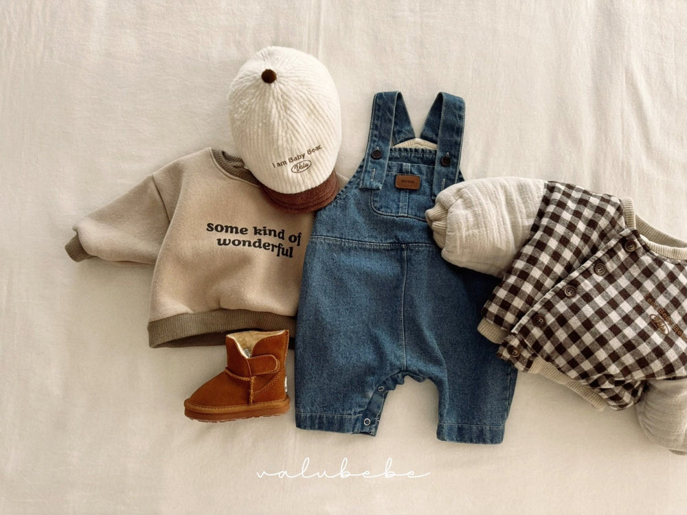 Sweater - WonderWear Unisex, Bruin/Grijs, Katoen, Maat 0-5 Jaar