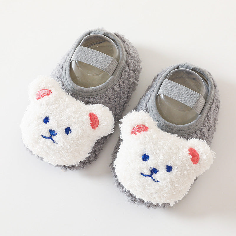 Baby Slofjes - TeddyToes Unisex, Blauw/Grijs/Bruin/Beige/Roze, Maat 0-3 Jaar