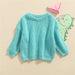 Gebreide Trui - Amba Unisex, Wit/Zwart/Blauw/Roze/Groen/Grijs/Bruin, Katoen, Maat 0-6 jaar-More For Mini