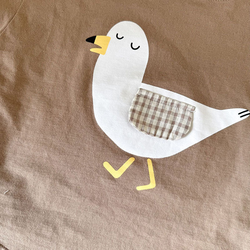 Kinder T-shirt Dierenprint – Haai of Meeuw | Katoen Baby & Peuter (0-8 jaar)