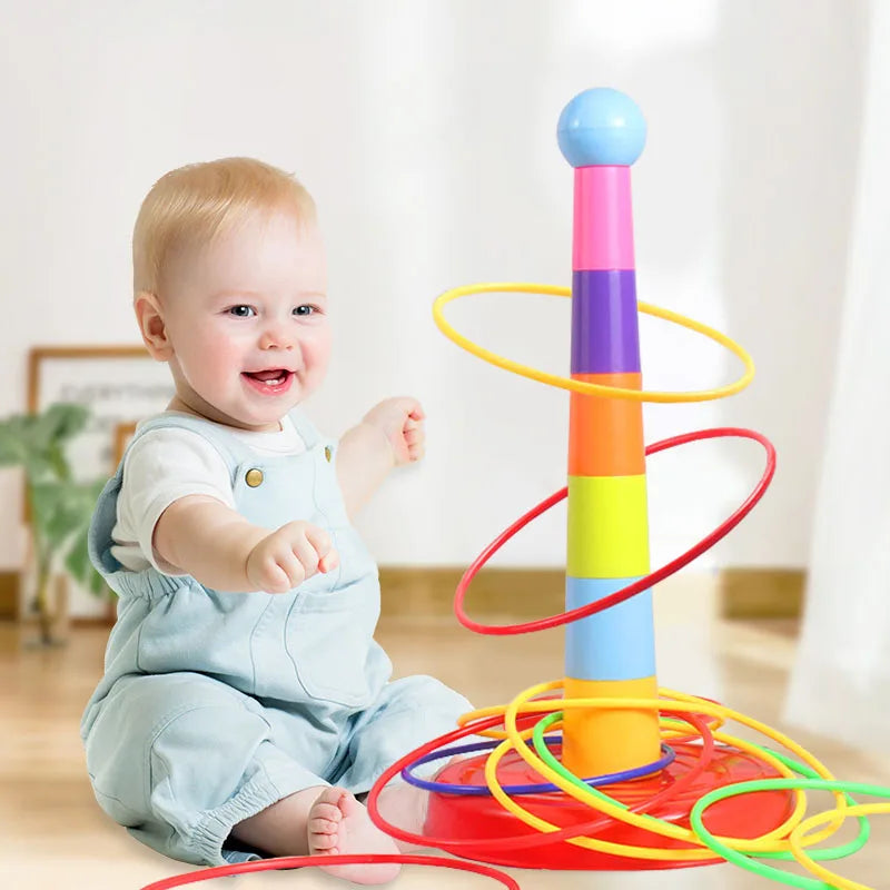 Ringwerp Spel voor Kinderen – Stapeltoren & Ring Toss | Binnen & Buiten
