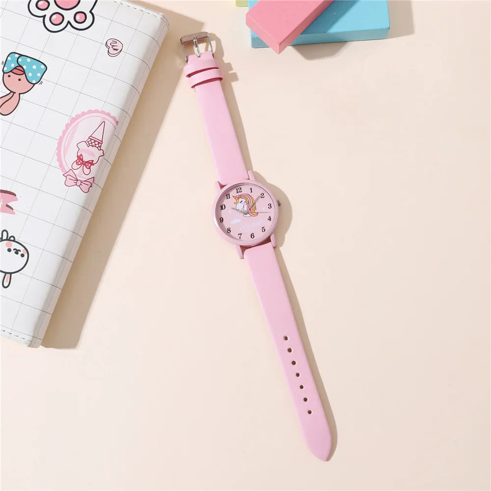Unicorn Kinderhorloge – Leerzaam Horloge voor Meisjes met Eenhoorn Design