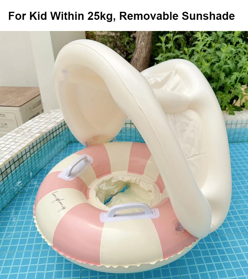 Baby Zwemring met Zonnedak – Opblaasbare Float | Tot 25kg