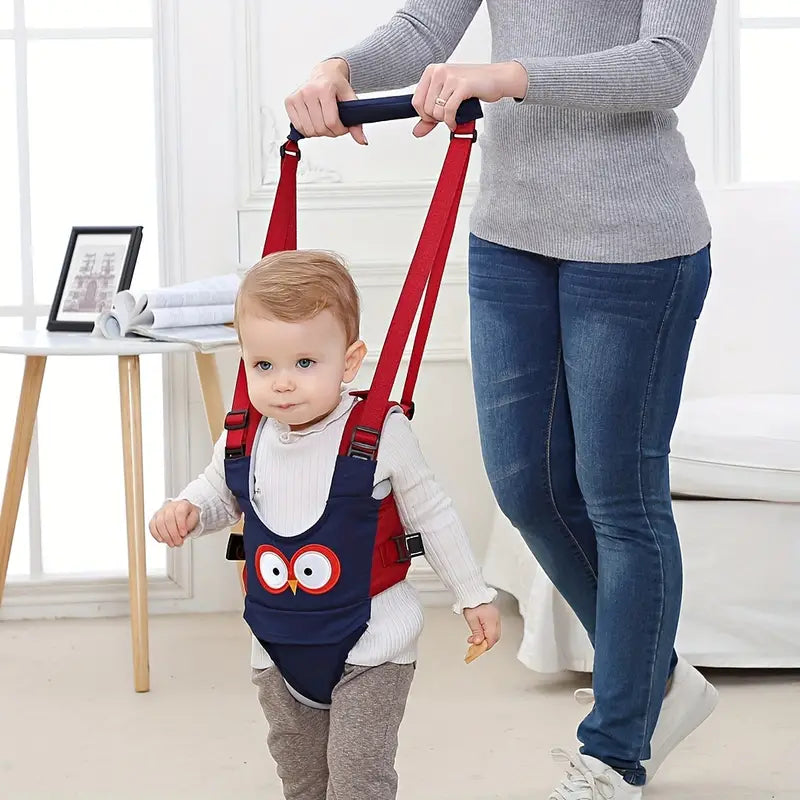 Ergonomische Loopsteun – Kigali Baby, Blauw/Bruin/Roze, Katoen, 9+ Maanden-More For Mini