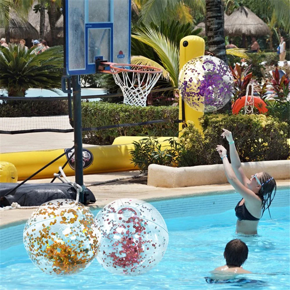 Glitter Strandbal 40CM – Opblaasbare Beach Ball