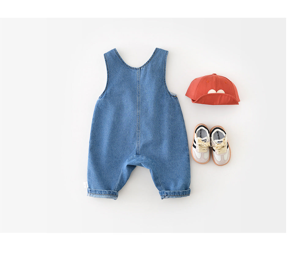 Baby Tuinbroek Denim Eend – Unisex Peuter Outfit