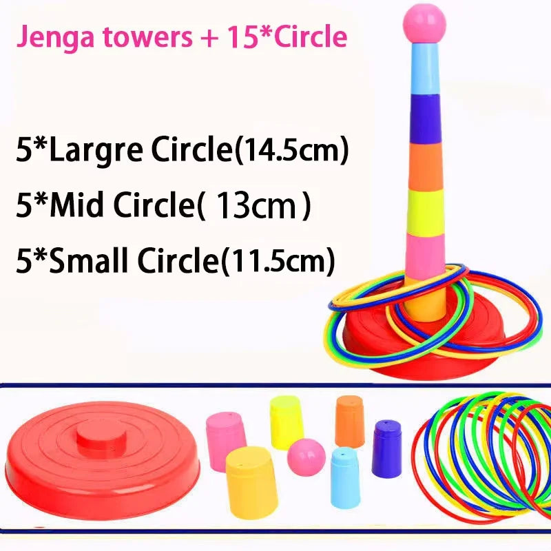Ringwerp Spel voor Kinderen – Stapeltoren & Ring Toss | Binnen & Buiten