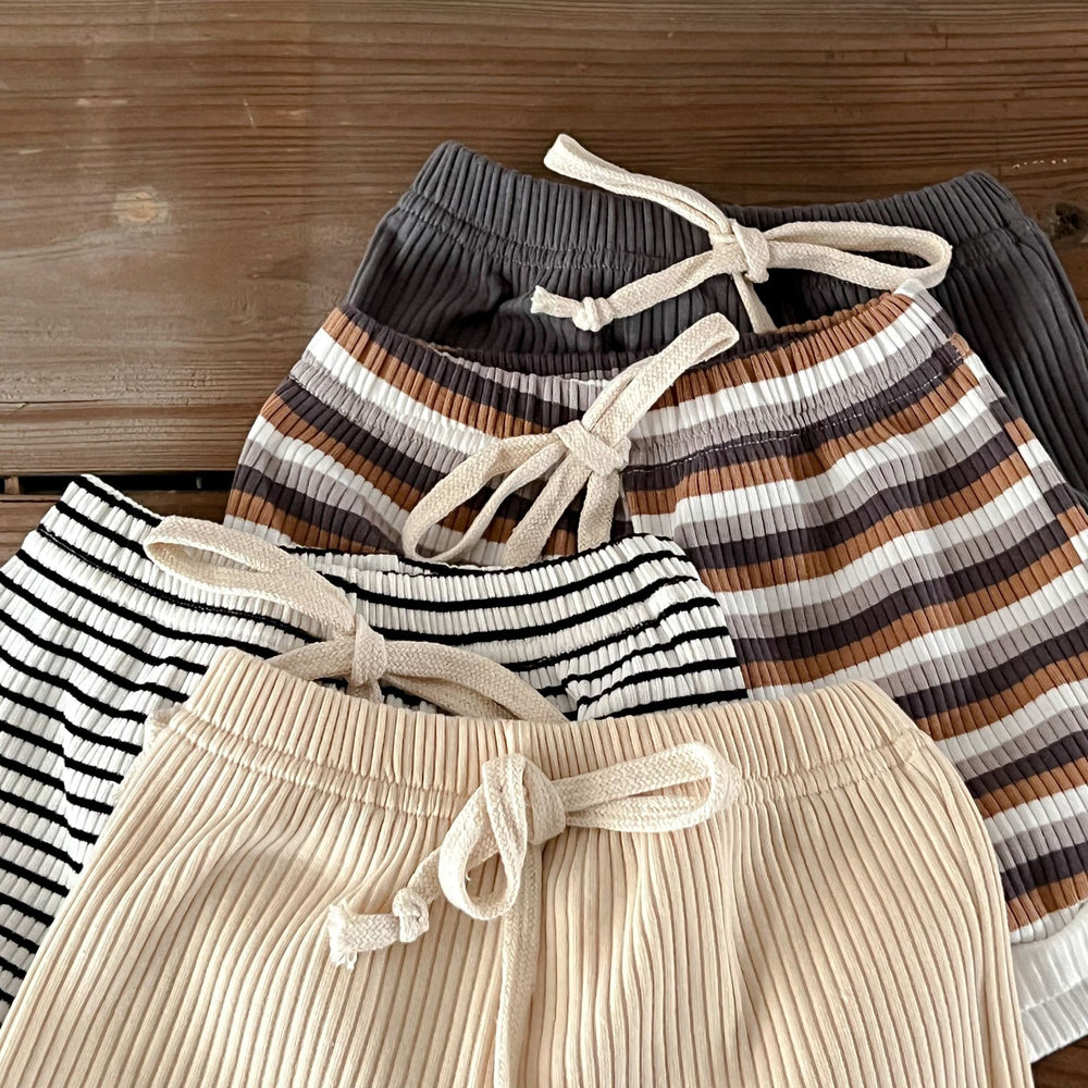 Unisex Zomerset Baby – 2-delig Rib Katoen T-shirt & Short | Nilo & Nox (0–3 Jaar