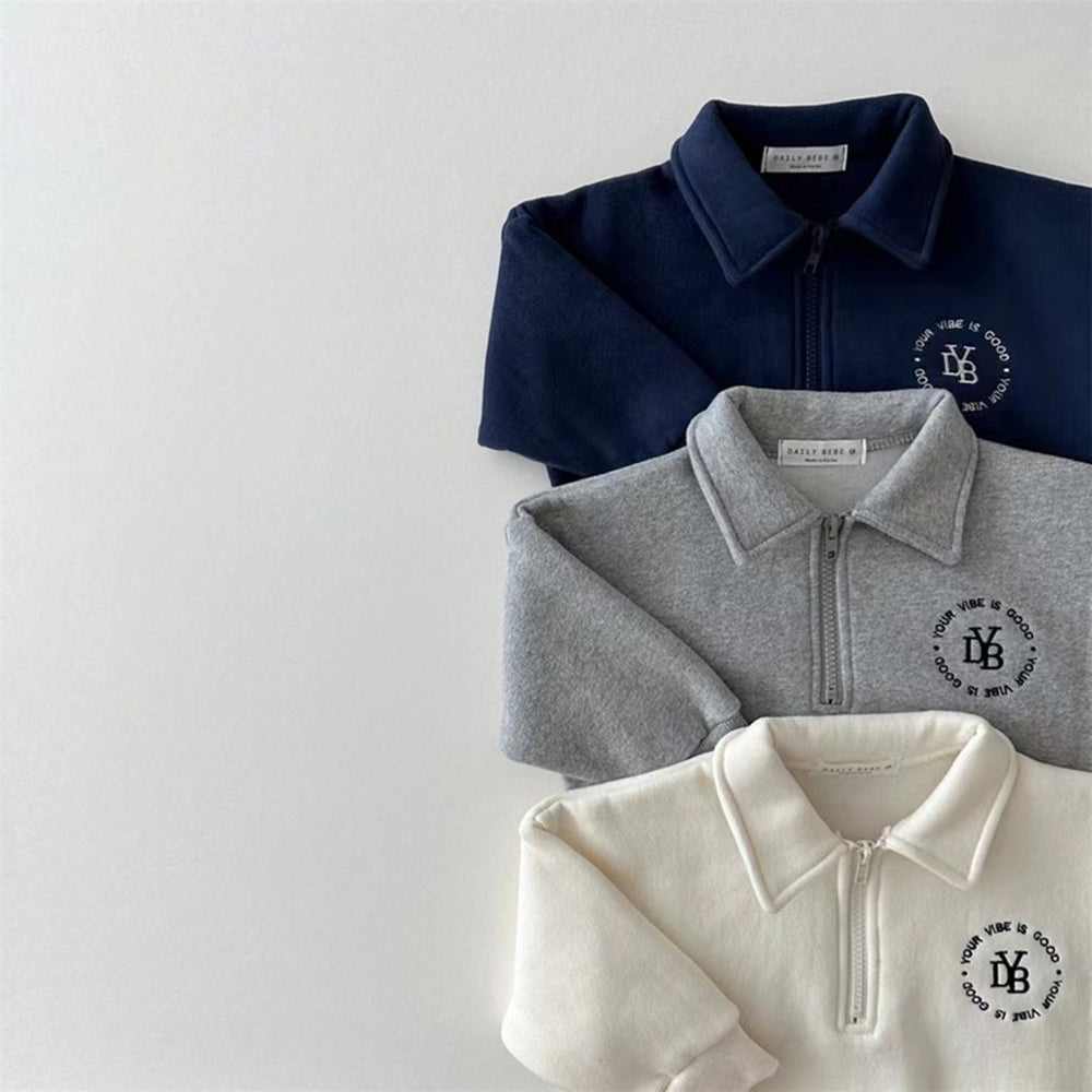 Set met Broek en Trui - Winter Luxe Jongens, Wit/Grijs/Blauw, Katoen, Maat 0-5 Jaar-More For Mini