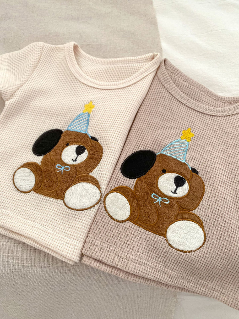 Loupi set 0-3 Jaar – Zomeroutfit voor Meisjes en Jongens – 2-delig - Beige/Bruin