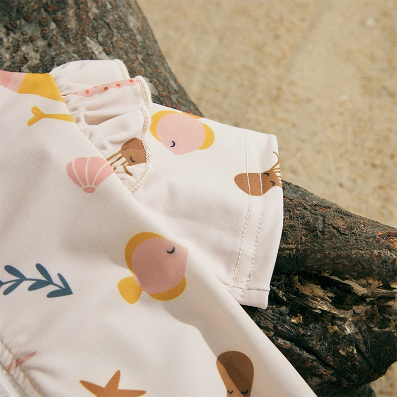 UV Zwempakje met Hoedje voor Baby’s – Polyester Zomeroutfit –  Ritssluiting (0-2 Jaar)