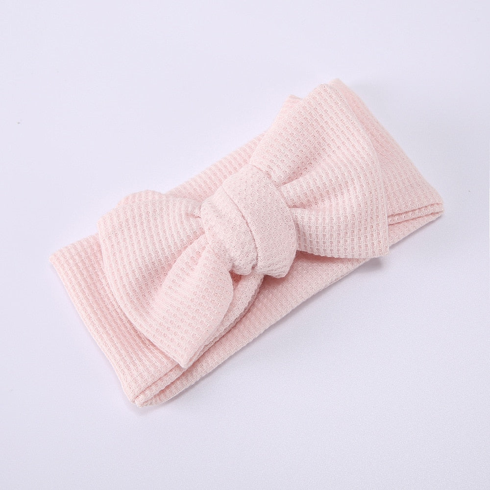 LunaLoom Baby Haarband met Strik – Zachte Elastische Hoofdband voor Pasgeborenen en Peuters