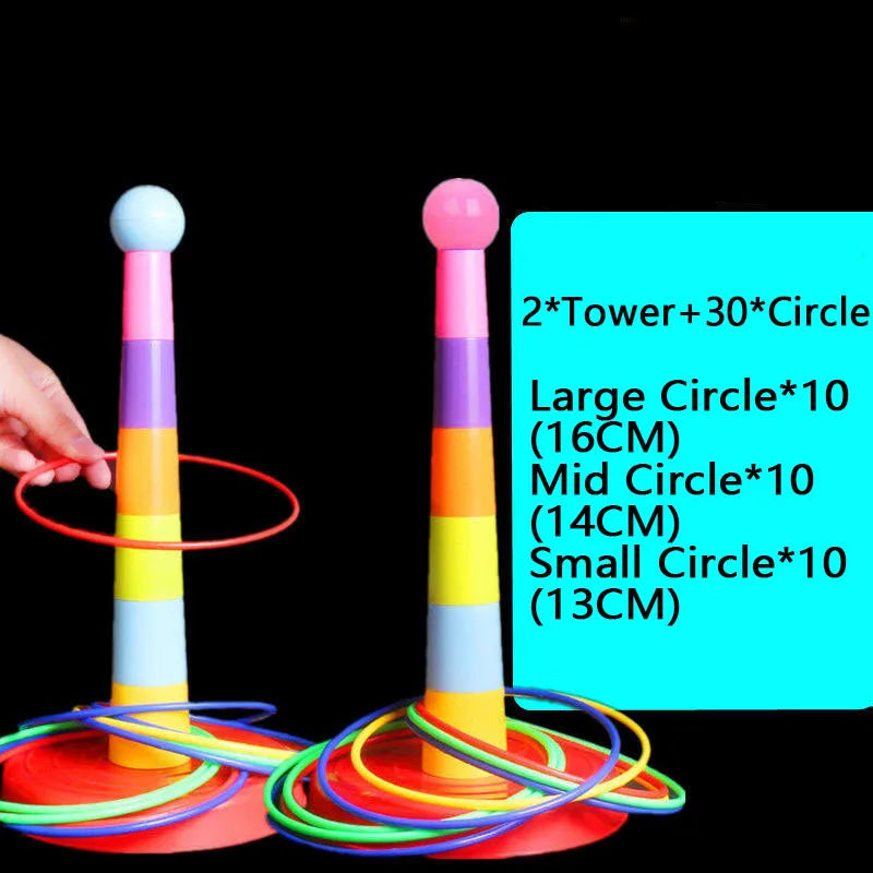 Ringwerp Spel voor Kinderen – Stapeltoren & Ring Toss | Binnen & Buiten