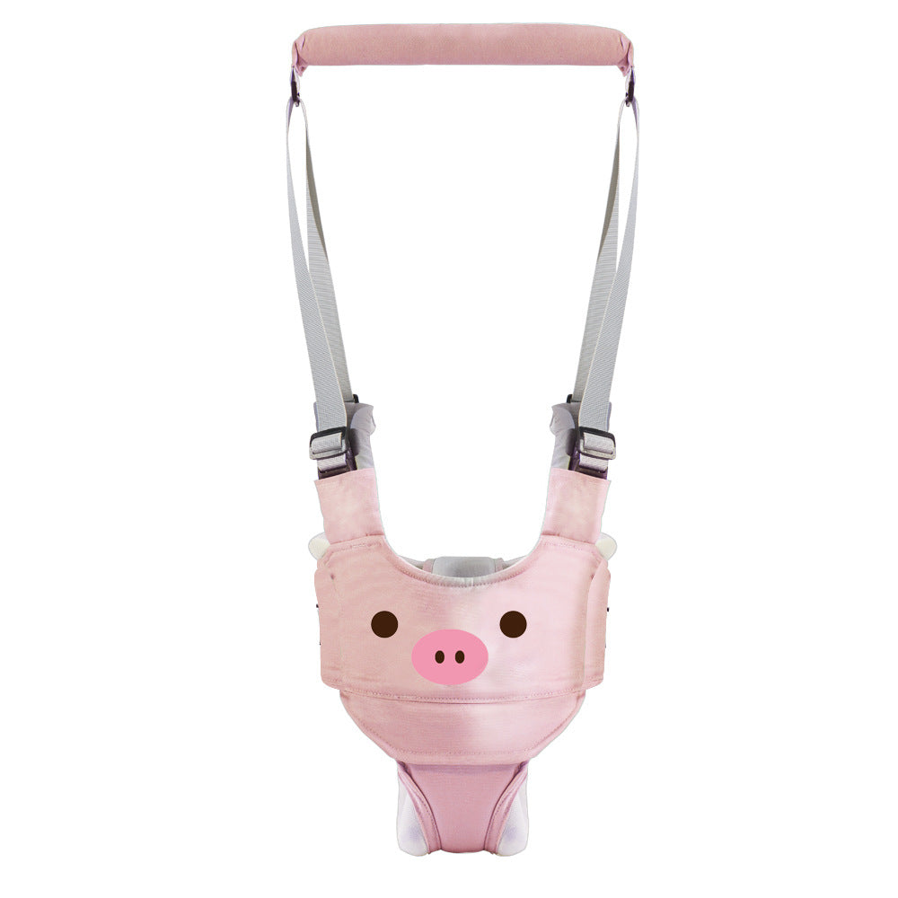Ergonomische Loopsteun – Kigali Baby, Blauw/Bruin/Roze, Katoen, 9+ Maanden-More For Mini