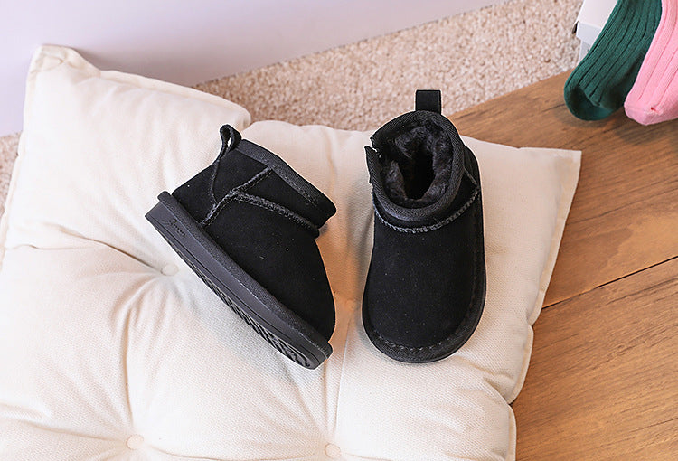 Enkellaars - Noua Unisex, Bruin/Zwart/Grijs, Suède, Maat 18-25-More For Mini