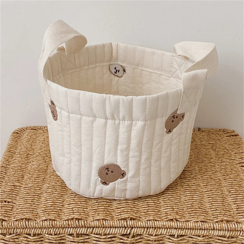 Opbergmand Babykamer – Zachte Katoenen Mand voor Luiers, Kleding & Speelgoed | SoftNest