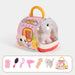 Huisdier Verzorg Set – Kinder Speelgoed voor Dierenliefhebbers met Pluchen Huisdier, Draagbare Reismand, Accessoires (Borstel, Kam, Bot, Poopschepje, 3+ Jaar)-More For Mini