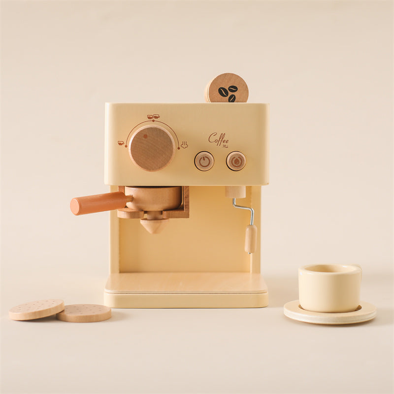 Houten Koffiemachine – Little Barista | Educatief Rollenspel Speelgoed | Duurzaam & Interactief | +1 Jaar
