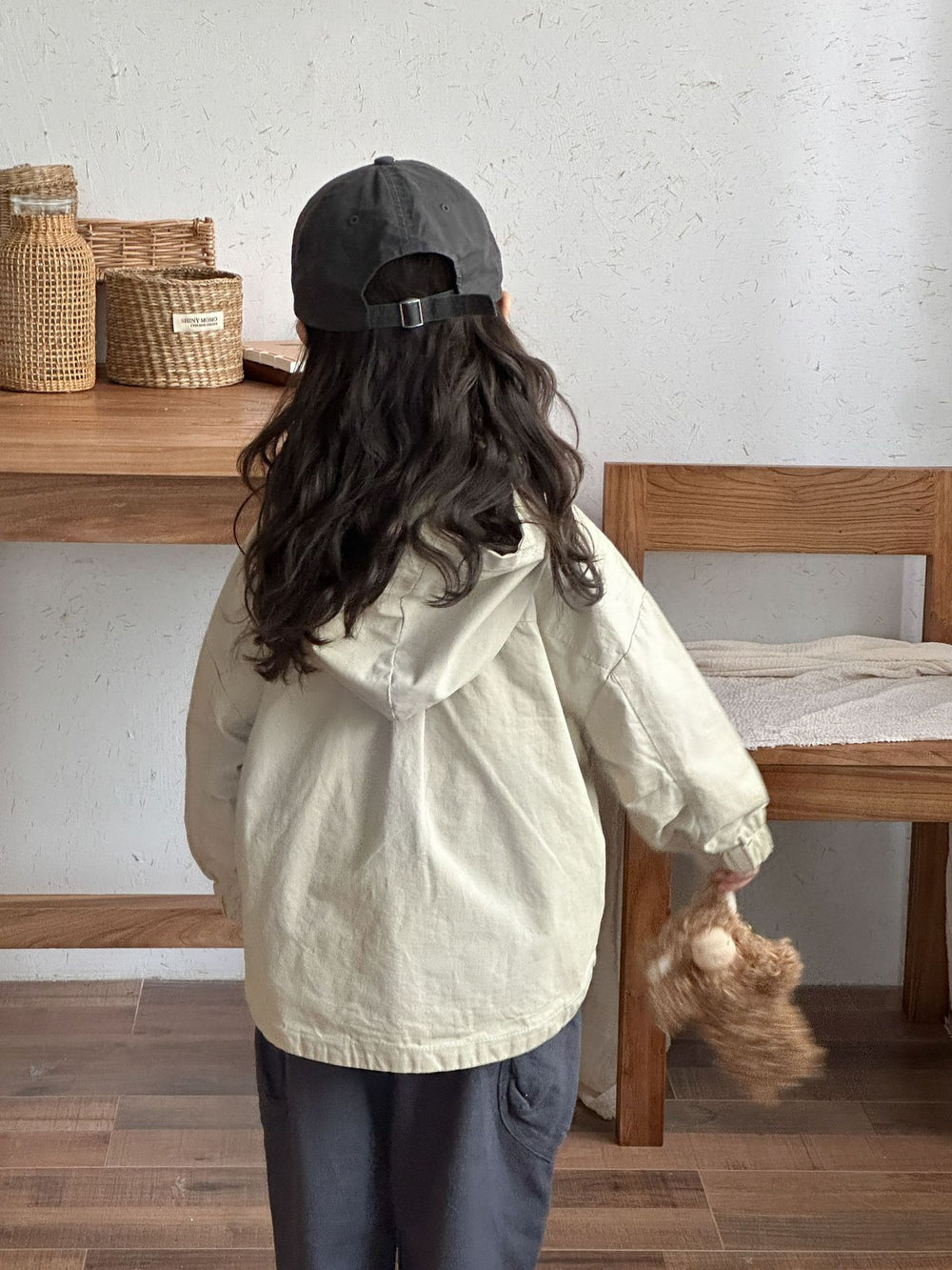 Windjack Parka - CozyShield Unisex, Beige/Bruin, Katoen, Maat 0-8 Jaar