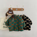 Fleece Vest met Berenmotief – Beren Unisex, Zwart/Groen, Maat 1-6 jaar-More For Mini