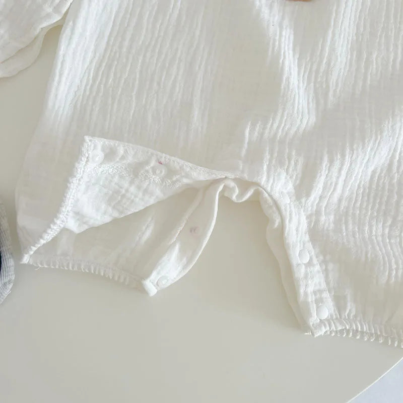 Baby Bear Setje – Ademend Zomer Rompertje met Zonnehoedje voor Baby’s 3-24 maanden