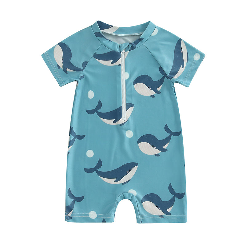 SharkSplash Zwemromper Jongens | Sneldrogend & UV-Bescherming | Haaienprint | 0-3 Jaar | Meerdere Kleuren