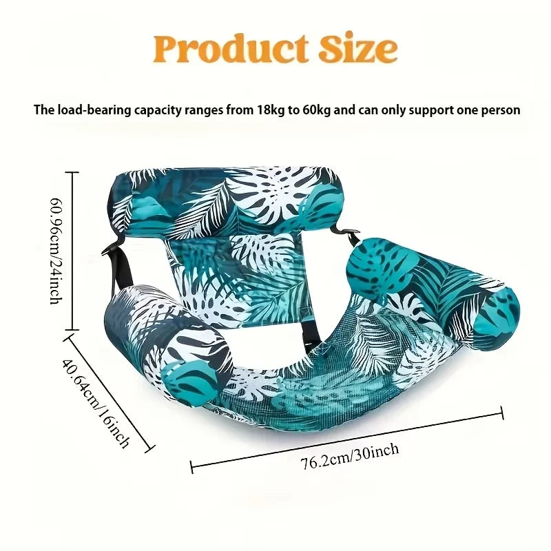Opblaasbare Drijvende Zwemstoel – Pool Lounge Chair voor Zwembad & Strand