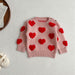 Gebreide Trui - Knitted Love Meisjes, Roze/Bruin, Katoen, 0-3 Jaar-More For Mini